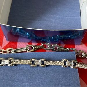 Rare Vintage Avon Platinum Plated CZ Tennis Bracelet